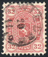 Sc.23, 1875/82 32p. Carmine, Used, VF Quality, Catalog Value US$60 - Sonstige & Ohne Zuordnung