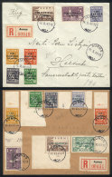 2 Registered Covers Posted In 1941, Franked With The Complete Sets Sc.1/7 And 8/15, Respectively, VF Quality! - Autres & Non Classés