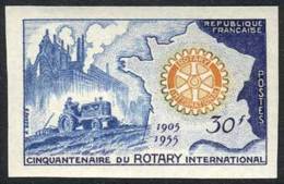 Yv.1009a, 1955 Rotary 50 Years, IMPERFORATE Variety, Superb, Catalog Value Euros 125. - Autres & Non Classés