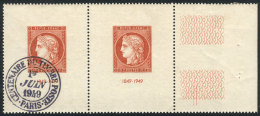 Yvert 841, Pair, One Mint With Hinge Remant, The Other One With Special Postmark, VF Quality, Catalog Value Euros... - Autres & Non Classés