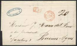 Entire Letter Sent From Havre To Buenos Aires On 10/MAY/1852, Excellent Quality! - Autres & Non Classés