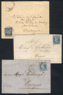 3 Covers/folded Covers Used Between 1870 And 1890, Nice Cancellations! - Sonstige & Ohne Zuordnung