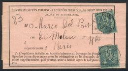 Acknowledgement Of Receipt Of A Registered Letter Sent In 1883 To The PHILIPPINES, Very Nice, Rare! - Autres & Non Classés