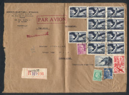 Registered Airmail Cover Sent To Argentina On 2/NO/1948 With Postage Of Fr.1,087, VF Quality, Fantastic! - Autres & Non Classés