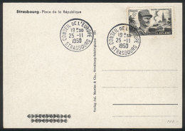 Postcard With Special Cancel Of 25/NO/1950: "CONSEIL DE L´EUROPE - STRASBOURG", VF Quality! - Autres & Non Classés