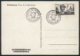 Postcard With Special Cancel Of 25/NO/1950: "CONSEIL DE L´EUROPE - STRASBOURG", VF Quality! - Other & Unclassified