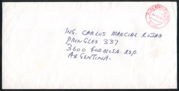 Cover Sent To Argentina (rare Destination) On 16/NO/1998, Stampless, With Rose Mark: "ACCRA NORTH - PRE PAID -... - Ghana (1957-...)