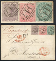 Registered Folded Cover Sent From Leeds To Amsterdam (Netherlands) On 5/NO/1860 With Nice 3-color Postage, VF... - Sonstige & Ohne Zuordnung