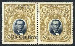 Sc.140 + 143, Pair With And Without Surcharge, Mint Original Gum Very Lightly Hinged, With Tiny Thin On Back... - Guatemala