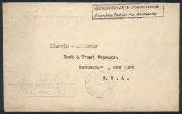 Cover Of The American Embassy Sent With Diplomatic Postal Franchise To New York, With Arrival Mark Of 5/DEC/1936,... - Haïti