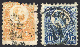 Sc.1 + 4, 1871 Lithographed, 2k. Orange And 10k. Blue, Used, VF, Catalog Value US$200 - Other & Unclassified