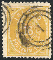 Sc.4, 1873 16Sk. Yellow, Perforation 14 X 13½, Used, Fine Quality, Very Rare! - Autres & Non Classés