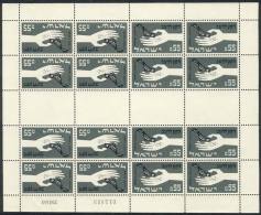 Yvert 231d, 1963 Fight Against Hunger, Complete Sheet With Tete-beches And Gutters, MNH, Excellent Quality! - Sonstige & Ohne Zuordnung