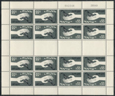 Sc.237, 1963 Fight Against Hunger, Complete Sheet With Tete-beches And Gutters, MNH, Excellent Quality! - Autres & Non Classés