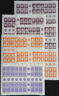 13 Complete Sheets Of Varied Stamps With Tete-beches And Gutters, Little Duplication, MNH (3 Or 4 Cancelled To... - Collections, Lots & Séries