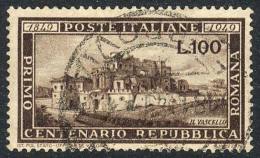 Yvert 537, 100L. Centenary Of The Republic, Used, VF Quality, Catalog Value Euros 125. - Unclassified