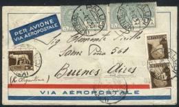 Airmail Cover Sent (via France Aeropostale) From PALUDI To Argentina On 4/DE/1930 With Spectacular Postage Of... - Non Classés