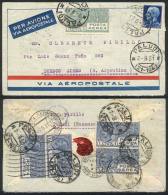 Airmail Cover Sent (via France Aeropostale) From PALUDI To Argentina On 2/SE/1931 With Spectacular Postage Of... - Non Classés