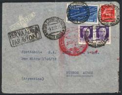 Airmail Cover Sent From Milano To Buenos Aires On 9/FE/1937 Via Germany (DLH), With Nice Postage Of 13L., VF... - Non Classés