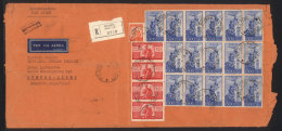 Large Registered Airmail Cover Sent From Milano To Argentina On 17/FE/1948 With Spectacular Postage Of 8,410 Lire... - Non Classés