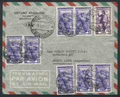5/JUN/1951 BOLOGNA - Argentina: Airmail Cover Franked With 190L. Consisting Of Stamps Of The "Lavoro" Issue, VF... - Non Classés