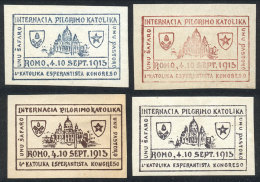 Roma Esperanto Congress Of 1913, Set Of 4 Cinderellas, VF! - Other & Unclassified