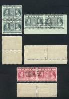 Lot Of 3 Overprinted Pairs, 2 With Guarantee Marks Of Stollow, Mint Never Hinged, Excellent Quality! - Autres & Non Classés