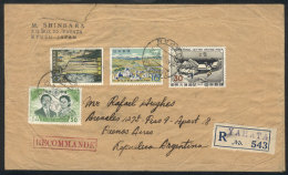 Registered Airmail Cover Sent From Yahata To Argentina On 8/NO/1960 With Nice Postage, VF! - Other & Unclassified