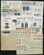 19 Covers + 1 Cover, Most Sent To Argentina In 1991/3, Interesting Postages With Provisional Stamps, Rare... - Lettland