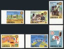 Sc.860/865, 1979 Rotary, Compl. Set Of 6 Values With IMPERFORATE Var., VF Quality! - Liberia