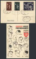 1939 European Basketball Championship, Sc.B52/54 On A Special Postcard Illustrated With Caricatures Of The... - Lituanie