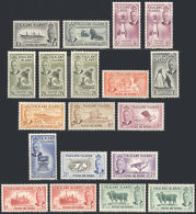 Yv.101/114, 1952 Animals, Birds, Ships, Etc., Cmpl. Set Of 14 Values, Mint Very Lightly Hinged, VF Quality, Catalog... - Falkland