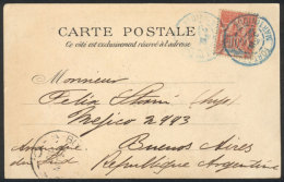PC (view Of A Mulatto Woman From Saint-Pierre), Franked By Sc.39, Sent From Fort De France To Argentina On... - Sonstige & Ohne Zuordnung