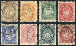 Sc.47a/57a, 1893/8 Complete Set Of 8 Values Perf 13½ X 12½, Used, VF, Catalog Value US$177+ - Autres & Non Classés