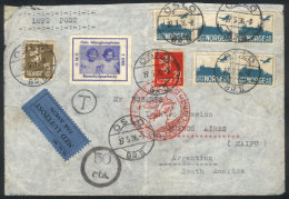 Airmail Cover Sent From Oslo To Argentina On 27/MAY/1936 Via Germany DLH, With Attractive Postage Including One... - Other & Unclassified