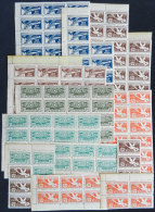 Sc.C7/C12, 1929/31 Cmpl. Set Of 6 Values, Blocks With 23 Complete Sets, MNH (of Some Values There Are More Than 23... - Paraguay