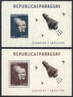 Year 1962, Souvenir Sheet With Stamp Sc.706 (perforated And Imperf With Changed Color), MNH, VF Quality, Catalog... - Paraguay