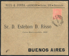 Front Of Cover Sent From Asunción To Argentina On 1/OC/1894, Franked With 20c. (Sc.29 ALONE), Very Fine... - Paraguay