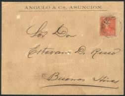 Front Of Cover Sent From Asunción To Argentina In OCT/1896 Franked With 20c. (Sc.40), Very Nice! - Paraguay