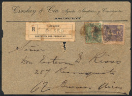 Front Of Registered Cover Sent From Asunción To Argentina On 22/SE/1897 Franked With 40c. (Sc.37 + 41),... - Paraguay