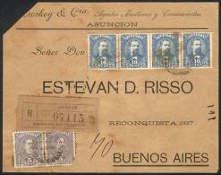 Front Of A Registered Cover Sent From Asunción To Buenos Aires On 6/OC/1897, Franked With 50c. Consisting Of... - Paraguay