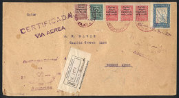 24/MAR/1929: Registered Cover Franked By Sc.C1/3 + Another Value, Sent Via Airmail From Asunción To Buenos... - Paraguay