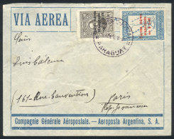 Airmail Cover Sent Via The Compagnie Generale Aeropostale, Cancelled In Asunción On 15/MAR/1930, With Paris... - Paraguay