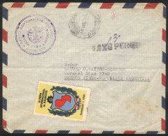 Official Envelope Of The Central Bank Of Paraguay, Sent Without Postage To Argentina On 1/MAR/1955, With... - Paraguay