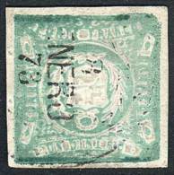 Sc.14a, 1868/72 1D. Bluish Green With INVERTED COAT OF ARMS Variety, Rare, Excellent Quality, Signed By Victor... - Peru