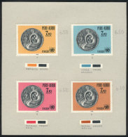 Sc.C279/280, 1970 Motherhood And UNICEF, PROOFS With A Different Face Value (Soles 7.10) In 4 Different Colors,... - Pérou