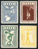 Yvert 71/74, 1948 London Olympic Games, Cmpl. Set Of 4 Values, Mint With Tiny Hinge Marks Barely Visible (almost... - Pérou