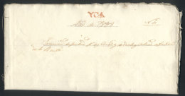 Extremely Rare Balance Of The Postal Activity Of The Year 1838 In The Ica Office, With "YCA" Marking In Red On... - Pérou