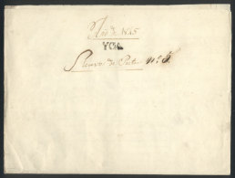 Balance Of The Relay System Service Of Ica Of The Year 1844 With Several Receipts Affixed, Black "YCA" Mark On... - Peru