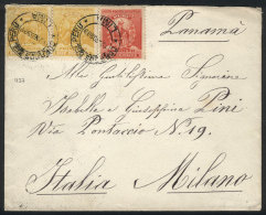 Cover Sent From Lima To Italy On 12/AU/1899 Franked With 22c., Milano Arrival Backstamp, VF Quality! - Pérou